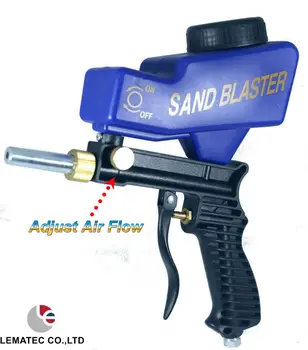 LEMATEC Gravity Feed Bærbare Pneumatiske Slibende Sand Blaster Pistol med ekstra Blaster Tip håndholdt pistol Sandblæsning