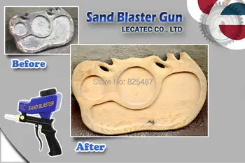LEMATEC Gravity Feed Sand Blaster Pistol Med Sand Dåse Dyse Tips trykluft Værktøjer Kits Til fjernelse af Maling, Rust Sandblæsning Pistol