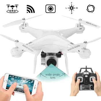 Lensoul Drone 4 Kanals 2,4 GHz 2MP HD-kamera-LED-Belysning 6-Axis Gyro 360 graders Rullende Quadcopter APP Sæt Højde Fjernbetjening UAV