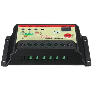 LEORY 12V/24V 10A Sol-Controller Til Solenergi System LCD-Skærm PWM solpanel Oplader Regulator Celle Batteri Controller