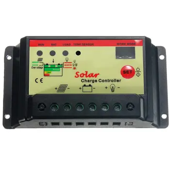 LEORY 12V/24V 10A Sol-Controller Til Solenergi System LCD-Skærm PWM solpanel Oplader Regulator Celle Batteri Controller