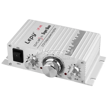 Lepy LP-A6 Mini 2-kanal Hi-Fi Stereo Lyd i Bilen Hjem Output Power Forstærker til Mobiltelefon, MP3-MP4-PC Understøtter Volumen Kontrol