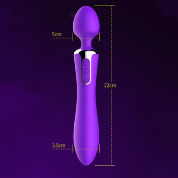 Leten Intelligent Varme Silicone Body Massage Vibratorer Til Kvinder,Genopladelige AV Sex Legetøj Dobbelt Funktion,10 Mode-Massageapparat