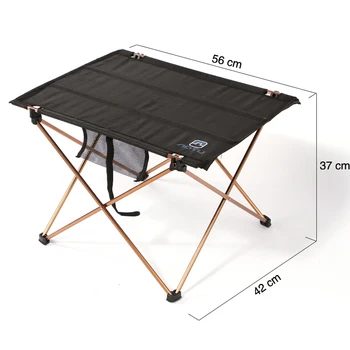 Letvægts Aluminium Legering Bærbare klapbord for Camping Udendørs Activties Sammenklappelig Picnic Grill Bruser klapbord