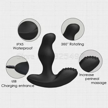 Levett 3 Tilstand Roterende 16 Mode Vibrationer Mandlige Prostata Massager G-Spot Vibrator Stimulere Butt Plugs Anal Sex Legetøj Til Mænd, Kvinder