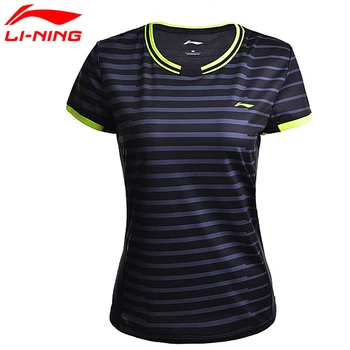Li-Ning Kvinders Badminton Shirts TIL TØRRE, Åndbar Fit Regelmæssig Sport T-Shirts Foring Tee AAYM132 WTS1294