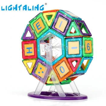 Lightaling Magnetiske Designer Stor Størrelse 34/68/89Pcs byggesten DIY 3D Modeller Pædagogisk Legetøj Til Baby Fødselsdag Gave