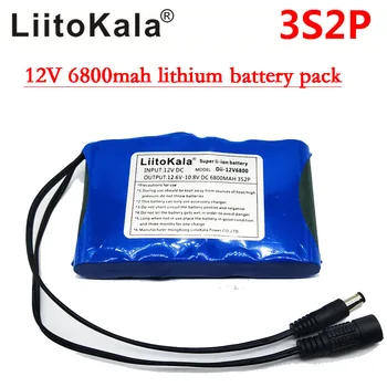 Liitokala Bærbare Super Genopladeligt Lithium-Ion-batteri kapacitet DC 12V 12,6 v 6800mah batteri CCTV Cam Skærm