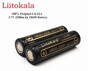 LiitoKala Lii-22A Baterias DE ion 3,7 V 18650 2200 mAh Batería Recarregavel - ion Batería DE Litio para Lanterna