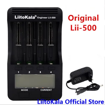LiitoKala lii-500 LCD-3,7 V/1,2 V AA/AAA 18650/26650/16340/14500/10440/18500 Batteri Oplader med tv+12V2A adapter lii500 5V1A