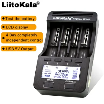 Liitokala lii-500 Smart LCD-Universal LI-ion NiMH AA AAA 10440 14500 16340 17335 17500 18490 17670 18650 Batteri Oplader