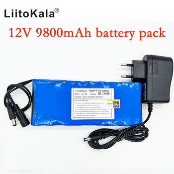 Liitokala Nye 12V 9800mAh batteri lithium-ion-kamera batteri og 12,6 V 1A oplader eu / us-stik