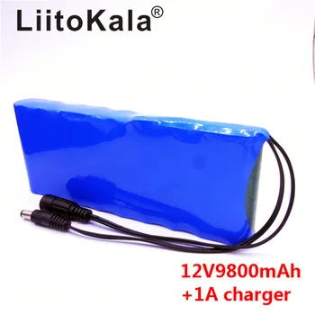 Liitokala Nye 12V 9800mAh batteri lithium-ion-kamera batteri og 12,6 V 1A oplader eu / us-stik
