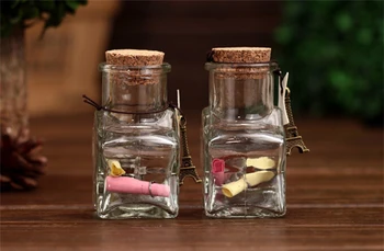 Lille Dekorativ Stjerne-Formede Glas Gennemsigtig Håndlavet Hætteglas, Der Ønsker Flasker, Beholdere Med Propper Til Bryllup Wishing Tree