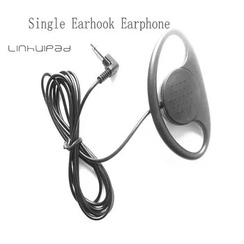 Linhuipad 3,5 MM MONO Bløde Enkelt Side Ear Hook-høretelefoner, earbuds For Tour Guide System Monitor System Modtager 100 STK/MASSE
