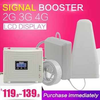Lintratek GSM DCS WCDMA 900+1800+2100 Tri-Band Mobil Signal Booster 2G 3G 4G LTE Cellulære Repeater GSM 3G 4G Mobiltelefon Booster