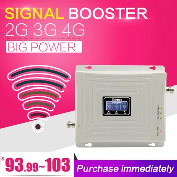 Lintratek GSM DCS WCDMA 900+1800+2100 Tri-Band Mobil Signal Booster 2G 3G 4G LTE Cellulære Repeater GSM 3G 4G Mobiltelefon Booster
