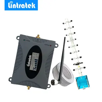 Lintratek LCD-Skærm, 3G Mobiltelefon Signal Forstærker Booster Forstærker UMTS 2100MHz (Band 1) W-CDMA Mobiltelefoner 3G Yagi Antenne Sæt@