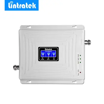 Lintratek LCD-Tri-Band Signal Booster-2G-3G-GSM-UMTS-900MHz 2100MHz 4G LTE 1800MHz Mobil-Mobiltelefon Signal Forstærker Repeater*
