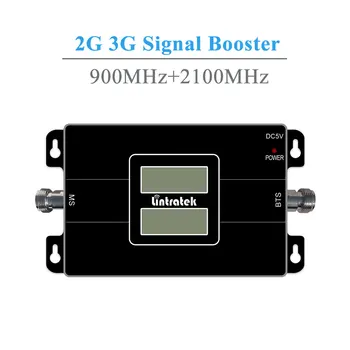 Lintratek NYE LCD-Signal Booster GSM-900MHz 3G-UMTS-2100MHz Mobiltelefon Signal Forstærker Repeater for MTS, MegaFon, lige linie,Tele2