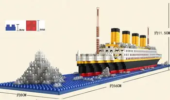 Lis LOZ Titanic DIY Samle byggesten Model Klassisk Legetøj Gave til Børn