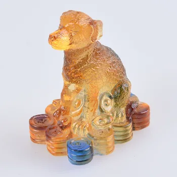Liuli 12 Kinesiske Dyr, Stjernetegn Hunden Figur Brevpresser Smuk Samleobjekter gaver