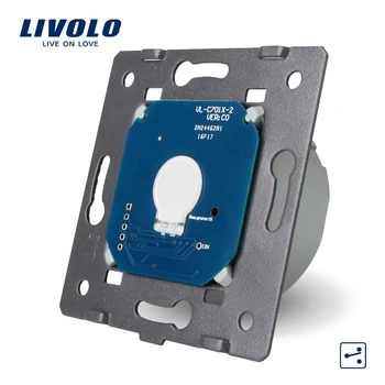 Livolo EU-Standard,1 Gang 2-Vejs Kontrol, AC 220~250V, Wall Light Touch Screen Skifte Uden Glas Panel,VL-C701S