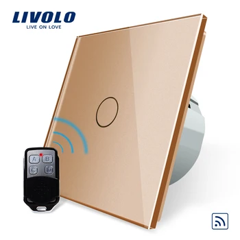 Livolo EU-Standard Remote Switch, AC 220~250V Wall Light Remote Touch Skifte VL-C701R-11 Med Mini Remote Controller RT12