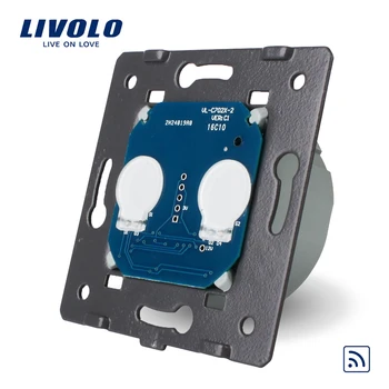 Livolo EU-Standard Remote Switch Uden Krystal Glas Panel,AC 220~250V, Wall Light Remote Touch Skift+LED-Indikator,VL-C702R