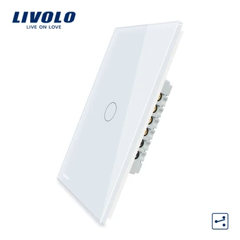 Livolo Producent,amerikansk Standard, Touch Screen Wall Light Switch, 2 1Gang Måde VL-C501S-11/12