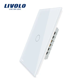Livolo Producent,AU/US standard Touch Screen Wall Light Switch, 1Gang 1 Måde VL-C501-11/12