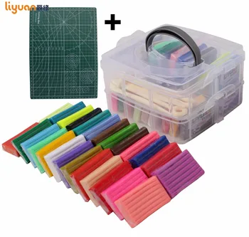 Liyuan 50 Farver Polymer Ler Indstil [Dobbelt-Deck] Farvet modellervoks Modellervoks, med Værktøj, der er gaveæske til Barn 1000g/35.27 oz