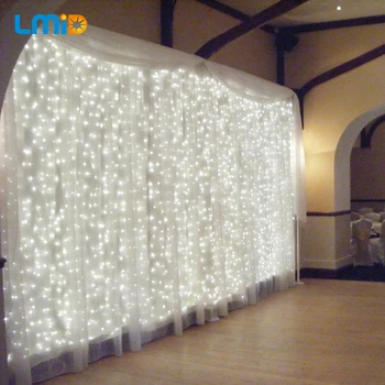 Lmid 19.7 M*9,8 FT 600LEDs led Christmas Light Fe Lys Led Icicle Led Curtain Fe String Lys Til Bryllup Hjem Haven