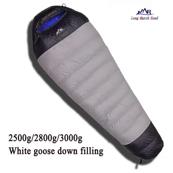 LMR ultralet komfortable gåsedun påfyldning 2500g/2800g/3000g ned, kan være splejset camping sovepose