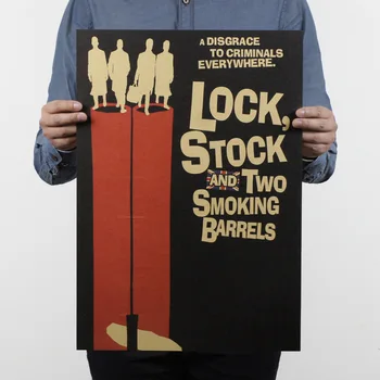 Lock, Stock and Two Smoking Barrels /film plakat/kraftpapir/bar plakat/Retro Plakat/dekorative maleri 51x35.5cm Gratis fragt