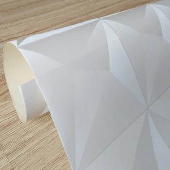 Loft, Væg Papir 3D Stereo White Diamond PVC Præget Tapet Vandtæt Stue, Soveværelse Loft Dekorativ Tapet