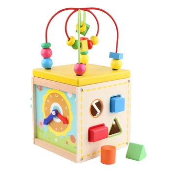 LOGO WOODBaby træ-legetøj til børn Træ Klassiske Multi Form Sorter Blokere for Børn Gave juguetes brinquedos Multifunktions-box