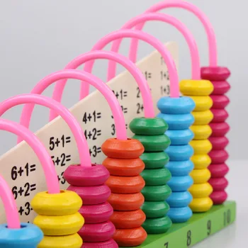 LOGOWOOD Træ-abacus Baby Matematik legetøj Rainbow Perle Klassiske montessori Matematiske Træ Legetøj læring Tidlig pædagogisk legetøj gave
