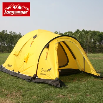 Longsinger/Silicon ultra-light dobbelt lag udendørs camping vandring telt vinter telt