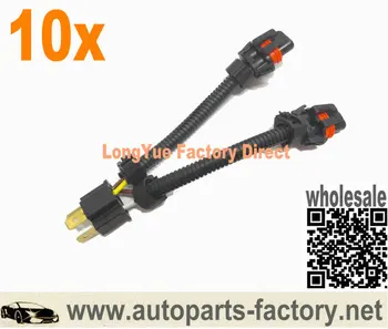 Longyue 10stk H4/9003 at 9005 9006 forlygte-adapter plug 6