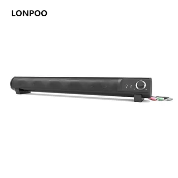 LONPOO Højttaler USB-Soundbar til Computeren, PC-Telefon 10W Bærbare Højttalere Hovedtelefoner Micphone Stereo Lyd Soundbar til TV