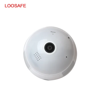 LOOSAFE 1080P Wifi CCTV IP-Kamera 360 Wifi-Trådløst Night Vision Pære Fiskeøje Panorama Overvågning CCTV Sikkerhed Kamera