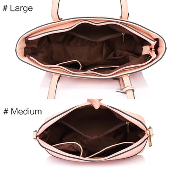 LOVEVOOK mærke 3 sæt håndtaske kvinder composite taske kvindelige stor kapacitet tote taske mode skulder crossbody taske lille pung