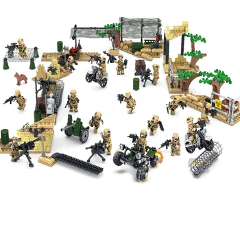LOZ Oplyse Militære Uddannelsesmæssige byggesten, Legetøj Til Børn, Gaver Hær Biler, Fly, Våben Kompatibel Med Legoe