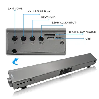 LP-08 TV SoundBar Trådløse Subwoof Bluetooth Højttaler Udvidet Fjernbetjening til TV Soundbar Højtaler Kort Tilslutte Bluetooth Højttaler