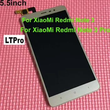 LTPro Sort/Hvid/Guld LCD-Skærm Touch screen Digitizer Assembly+Ramme Til Xiaomi Redmi note 3 hongmi note3/ Note 3 Pro 150mm