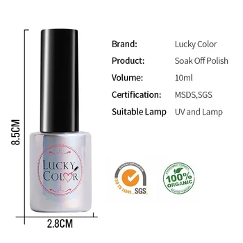Lucky Farve Sort Gel Neglelak af Høj Kvalitet, Lang-varige Soak Off UV-LED Manicure DIY Beauty Nail Art-Værktøjer 10 ml