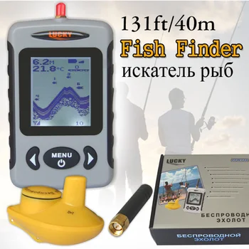 Lucky FFW718 Dybde Ekkolod fishfinder Trådløse Sundere for Fiske-Ekkolod Alarm Fishfinder 100M Dybde Floden Transducer Sensor #B8