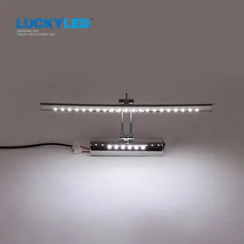 LUCKYLED 7W led spejl, lys med kontakt vægmonteret badeværelse lampe AC110 - 220V rustfrit stål 40CM indendørs væglampe