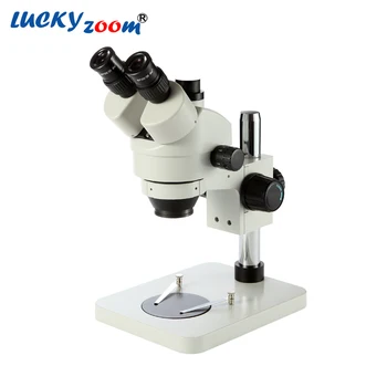 Luckyzoom 7X-45X Trinokulartubus Stereo Zoom Mikroskop USB-5MP Kamera 60LED Ring Lys Mobiltelefon Reparation Microscopio Gratis Fragt